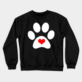 Cute Dog Gifts with Dog Pawprint Stencil Crewneck Sweatshirt